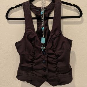 Maurices Brown Fashion Vest